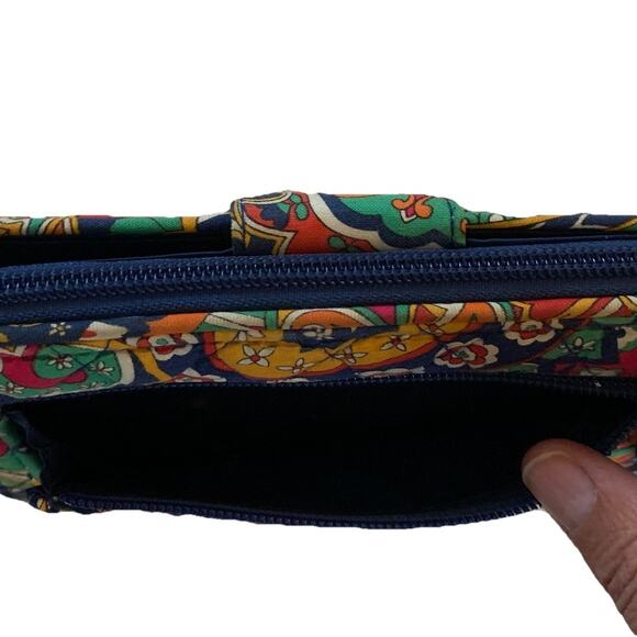 Vera Bradley Turn Lock Wallet Venetian Paisley Retired Hard to Find - Picture 11 of 12